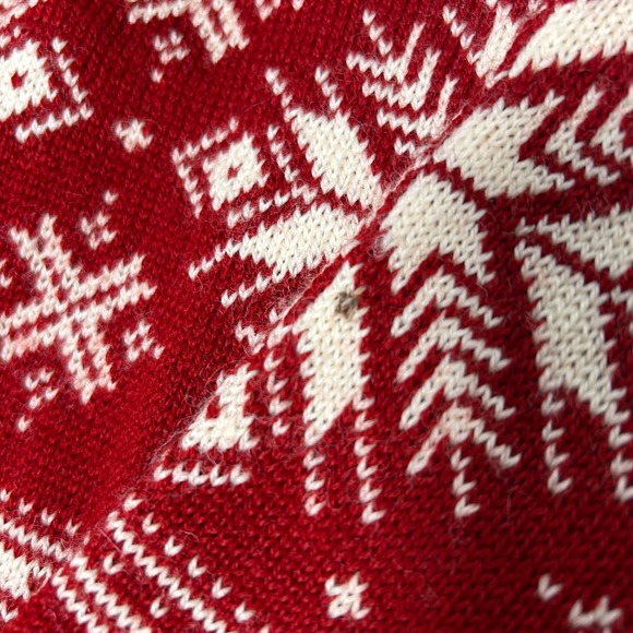 Dale of Norway US Olympic Collection Red Wool Nordic Snowflake Quarter Zip Small - Picture 11 of 16